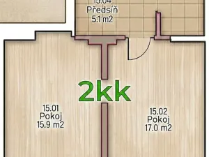 Pronájem bytu 2+kk, Praha - Bubeneč, Lotyšská, 44 m2
