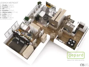 Pronájem bytu 3+1, Praha, Hrusická, 73 m2