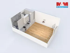 Prodej bytu 1+kk, Roudnice nad Labem, Okružní, 30 m2