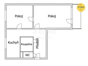 Prodej bytu 2+1, Ostrava, náměstí Družby, 56 m2