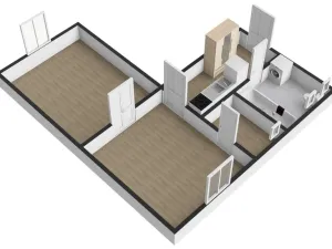 Pronájem bytu 2+kk, Praha - Smíchov, Grafická, 45 m2