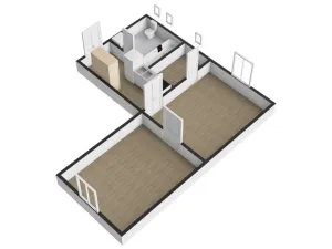 Pronájem bytu 2+kk, Praha - Smíchov, Grafická, 45 m2