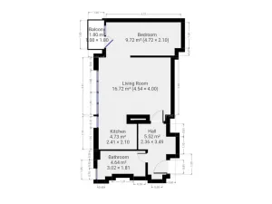 Pronájem bytu 1+kk, Praha - Holešovice, U městských domů, 42 m2