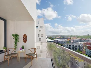 Pronájem bytu 1+kk, Praha - Vysočany, Pod Harfou, 40 m2