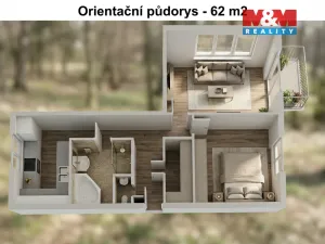 Pronájem bytu 2+1, České Budějovice - České Budějovice 3, U Trojice, 62 m2