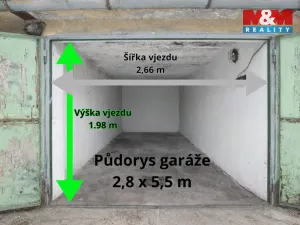 Pronájem garáže, Hradec Králové - Pražské Předměstí, 18 m2