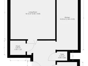 Pronájem bytu 1+1, Praha - Kobylisy, Luhovská, 41 m2