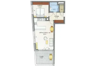 Pronájem bytu 2+kk, Praha - Karlín, U Sluncové, 65 m2