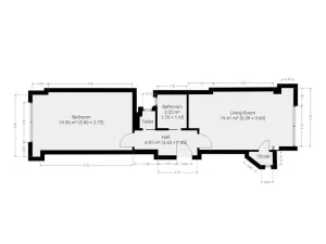 Pronájem bytu 2+kk, Praha - Karlín, Křižíkova, 49 m2