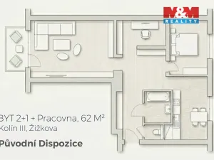 Prodej bytu 2+1, Kolín - Kolín III, Žižkova, 62 m2