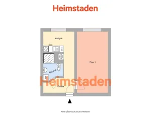 Pronájem bytu 1+1, Ostrava - Hrabůvka, Aviatiků, 39 m2