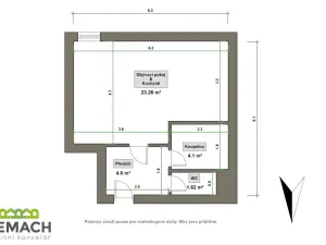 Pronájem bytu 1+kk, Uherské Hradiště, Jindřicha Pruchy, 35 m2