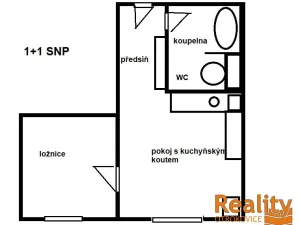 Prodej bytu 2+kk, Otrokovice - Kvítkovice, SNP, 37 m2
