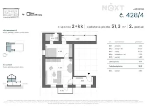 Prodej bytu 2+kk, Praha - Zbraslav, Elišky Přemyslovny, 48 m2