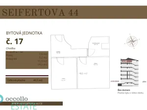 Prodej bytu 2+kk, Praha, Seifertova, 40 m2