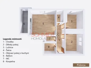 Prodej bytu 3+kk, Hustopeče, Gen. Peřiny, 64 m2