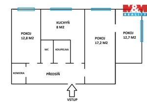 Prodej bytu 3+1, Ostrava - Poruba, Na Robinsonce, 65 m2
