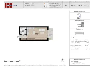 Pronájem bytu 1+kk, Písek, Pražská, 38 m2