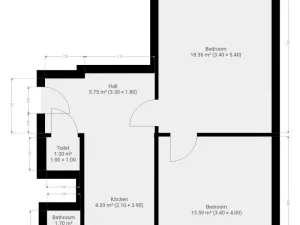 Pronájem bytu 2+1, Praha, Káranská, 56 m2