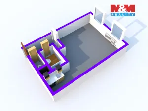 Prodej bytu 1+kk, Ústí nad Labem - Krásné Březno, V Oblouku, 31 m2