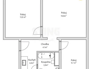 Prodej bytu 3+kk, Uherský Brod, Okružní, 67 m2