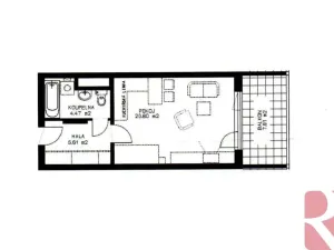 Prodej bytu 1+kk, Praha - Vysočany, Podkovářská, 39 m2