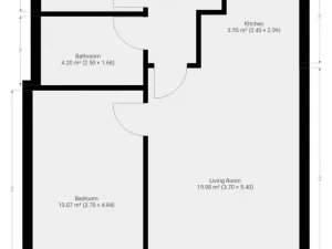 Pronájem bytu 2+kk, Praha - Hloubětín, Poděbradská, 55 m2