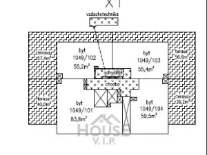Prodej bytu 2+kk, Praha - Vysočany, Pod Harfou, 60 m2