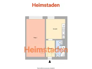 Pronájem bytu 1+1, Ostrava - Výškovice, Srbská, 37 m2