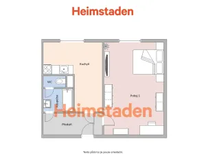 Pronájem bytu 1+1, Orlová - Lutyně, Osvobození, 36 m2