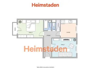 Pronájem bytu 2+1, Karviná - Nové Město, Urxova, 56 m2