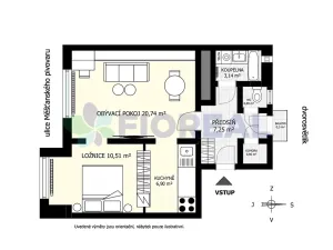 Prodej bytu 2+kk, Praha - Holešovice, U měšťanského pivovaru, 52 m2