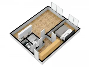 Pronájem bytu 2+kk, Praha - Komořany, Za sídlištěm, 47 m2