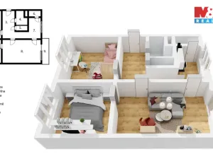 Prodej bytu 3+1, Smidary, Zahradní, 86 m2