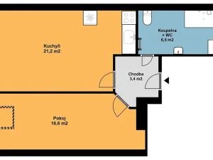 Pronájem bytu 2+kk, Olomouc, Javoříčská, 47 m2