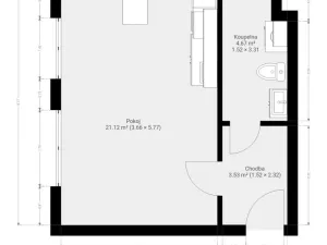 Pronájem bytu 1+kk, Brno, Stejskalova, 31 m2