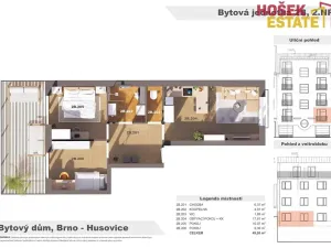 Dražba bytu 3+kk, Brno, Netušilova, 51 m2