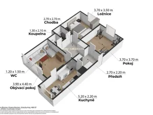 Pronájem bytu 3+1, Ústí nad Labem, Vojanova, 75 m2