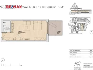Prodej bytu 1+kk, Rokytnice nad Jizerou, 42 m2