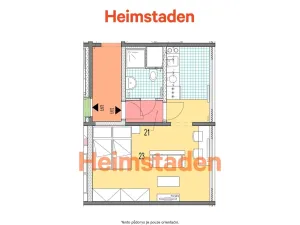 Pronájem bytu 1+kk, Karviná - Hranice, Slovenská, 30 m2