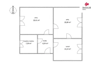 Prodej bytu 2+1, Dvůr Králové nad Labem, Heydukova, 68 m2