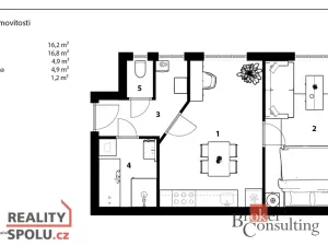 Prodej bytu 2+kk, Hradec Králové, Pospíšilova, 44 m2