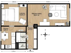 Prodej bytu 2+1, Vlašim, Družstevní, 51 m2