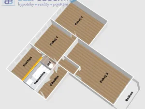 Prodej bytu 3+1, Třešť, Barvířská, 73 m2