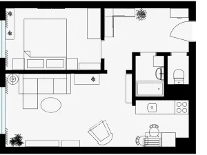 Prodej bytu 2+kk, Praha - Řepy, Galandova, 45 m2