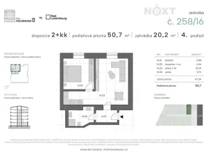 Prodej bytu 2+kk, Praha - Vysočany, Pod pekárnami, 51 m2