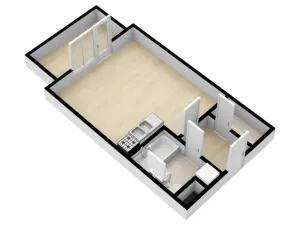 Pronájem bytu 1+kk, Praha - Čakovice, Bermanova, 34 m2