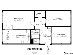 Prodej bytu 3+1, Králův Dvůr, Nad Stadionem, 76 m2