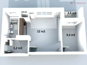 Prodej bytu 2+kk, Brno - Černovice, Zvěřinova, 43 m2