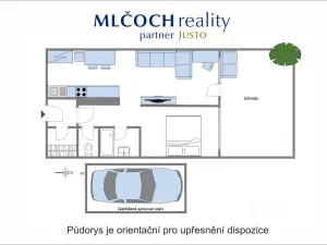 Pronájem bytu 2+kk, Brno - Žebětín, Bešůvka, 51 m2